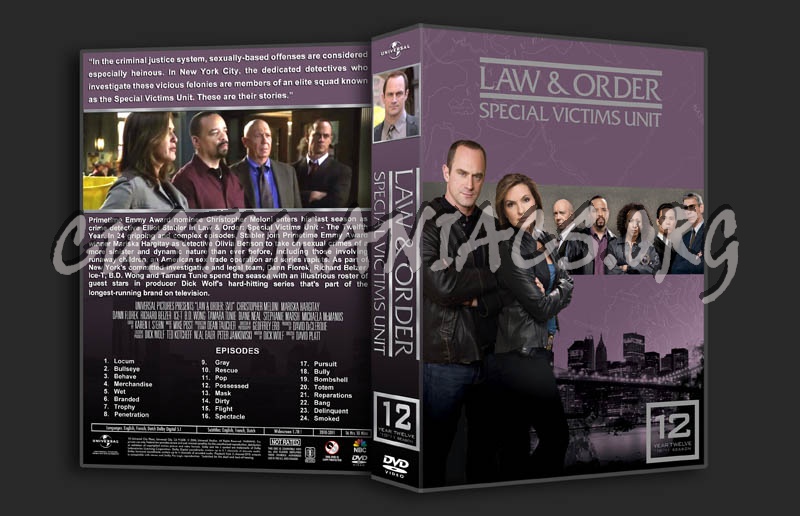 Law & Order: SVU - Season 12 dvd cover