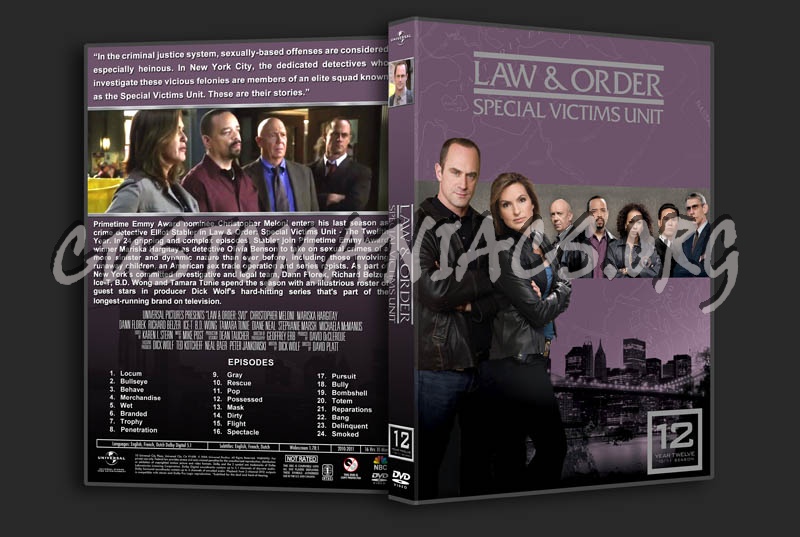 Law & Order: SVU - Season 12 dvd cover