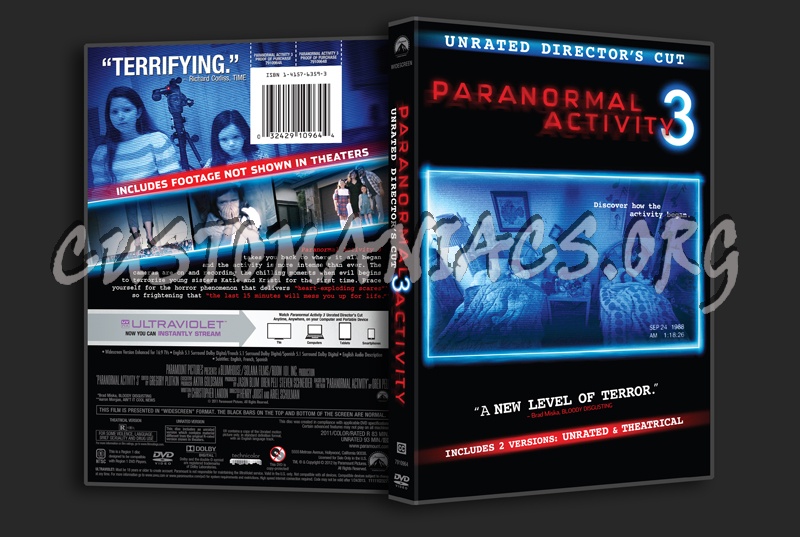 Paranormal Activity 3 dvd cover