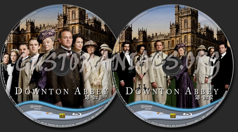 Downton Abbey Season 01 blu-ray label