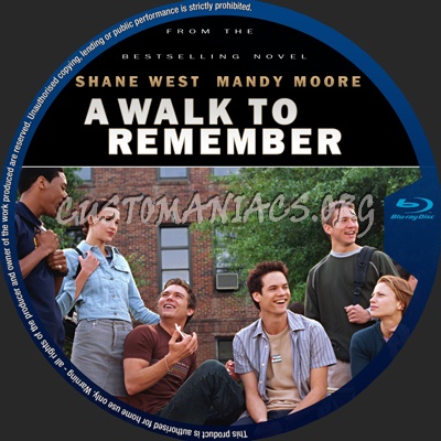 A Walk To Remember blu-ray label