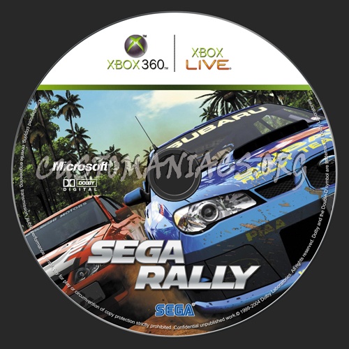 Sega Rally dvd label