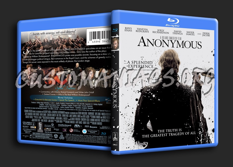 Anonymous blu-ray cover