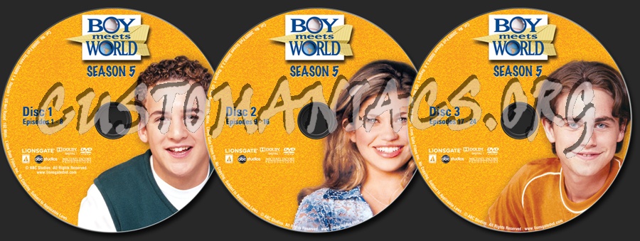 Boy Meets World Season 5 dvd label