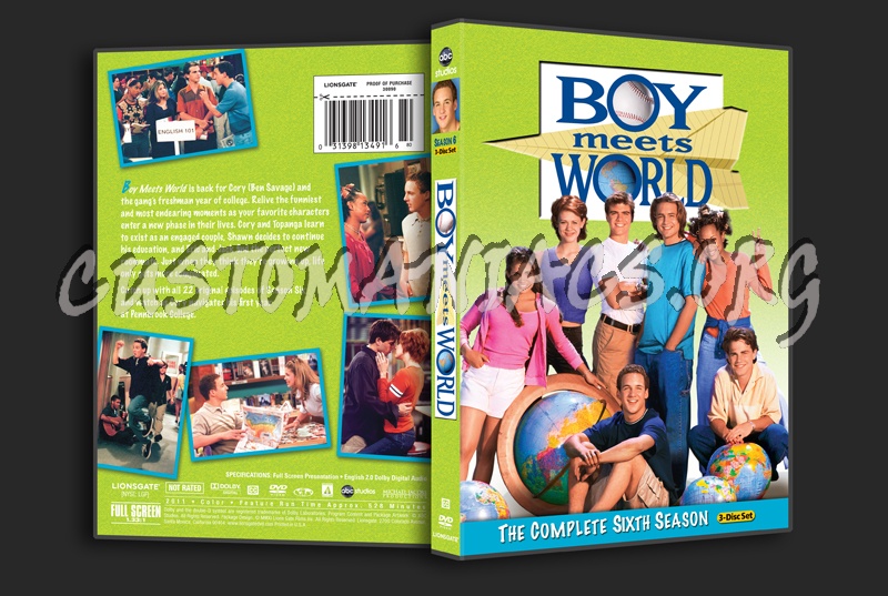 Boy Meets World Season 6 dvd cover