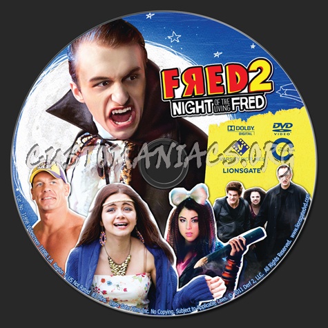 Fred 2 Night of the Living Fred dvd label