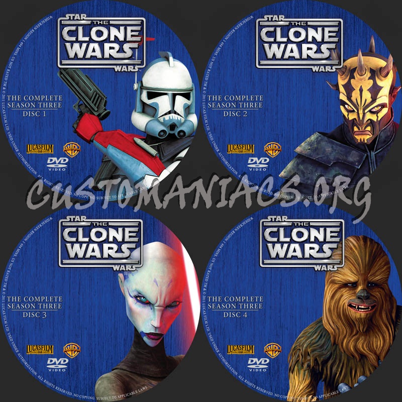 Star Wars: The Clone Wars Season 3 dvd label