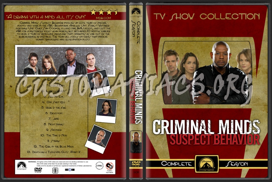 Criminal Minds: Suspect Behavior dvd cover