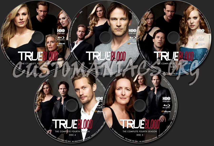 True Blood Season 4 blu-ray label