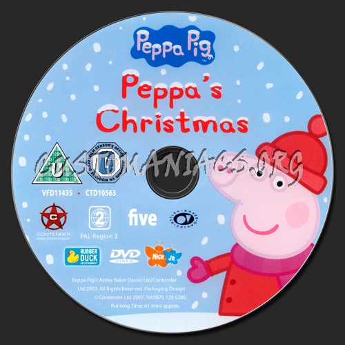Peppa Pig Peppa's Christmas dvd label