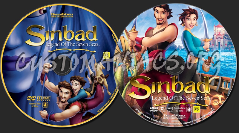 Sinbad: Legend of the Seven Seas dvd label