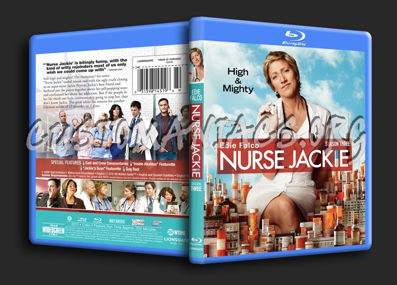 Nurse Jackie Season 3 blu-ray cover