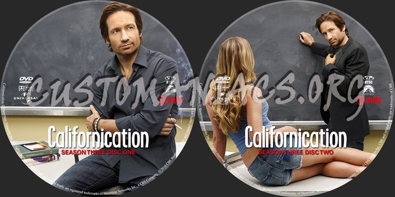 Californication Season 3 dvd label