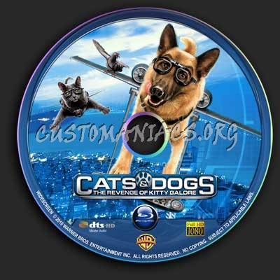 Cats & Dogs 2 - The Revenge Of Kitty Galore blu-ray label