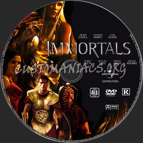 Immortals dvd label