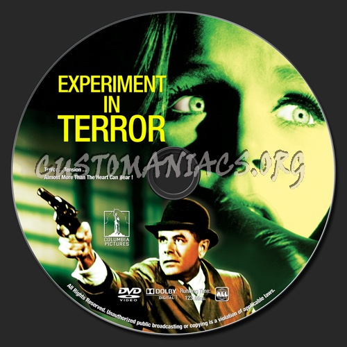 Experiment in Terror dvd label