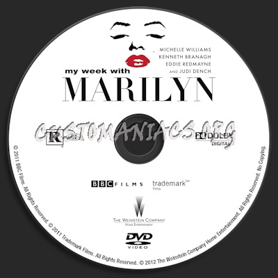 My Week With Marilyn dvd label