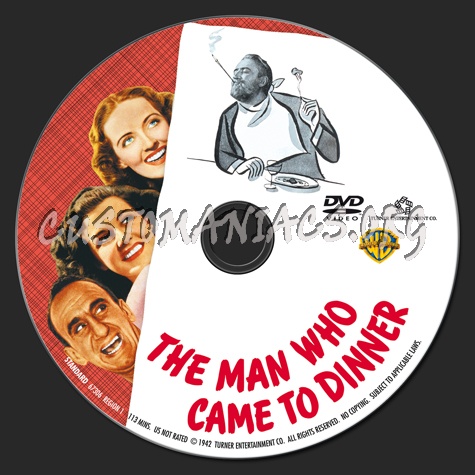 The Man Who Came To Dinner dvd label