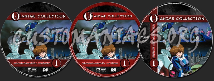 Anime Collection Bubblegum Crisis dvd label