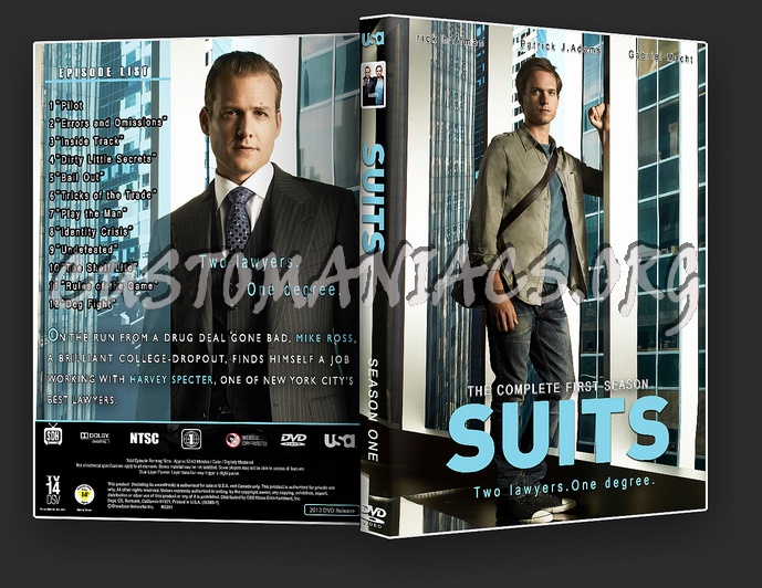 Suits Season One dvd cover