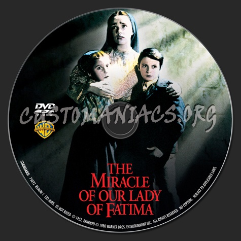 The Miracle of Our Lady Fatima dvd label