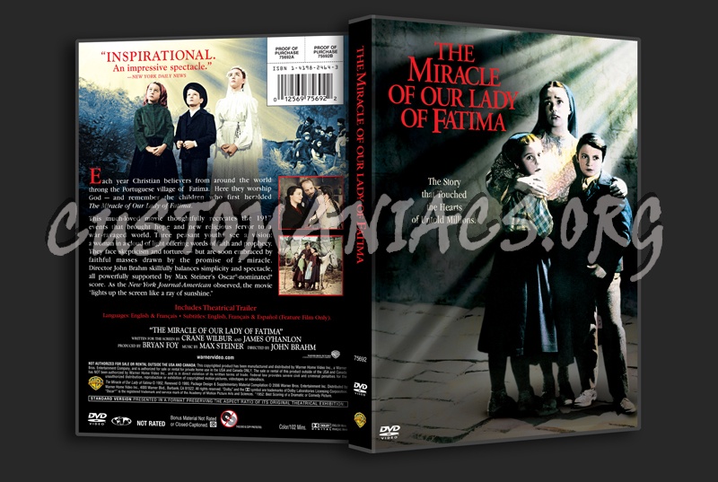 The Miracle of Our Lady Fatima dvd cover