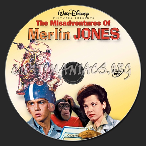 The Misadventures of Merlin Jones dvd label