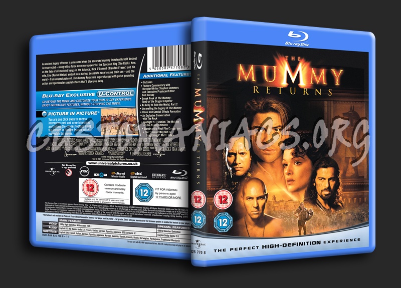 The Mummy Returns blu-ray cover