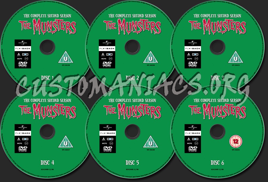 The Munsters Season 2 dvd label