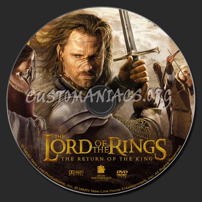 The Lord of the Rings: The Return of the King dvd label