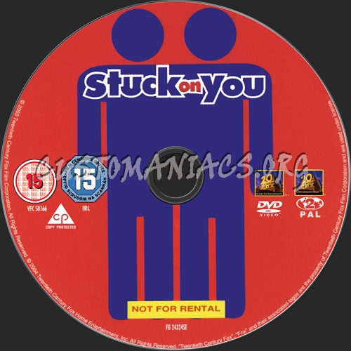 Stuck on You dvd label