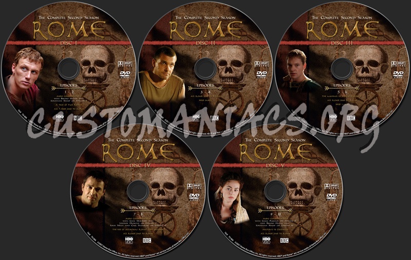 Rome Season 2 dvd label