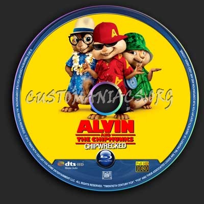 Alvin and the Chipmunks Chipwrecked blu-ray label