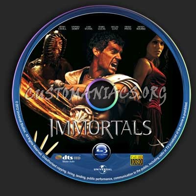 Immortals blu-ray label