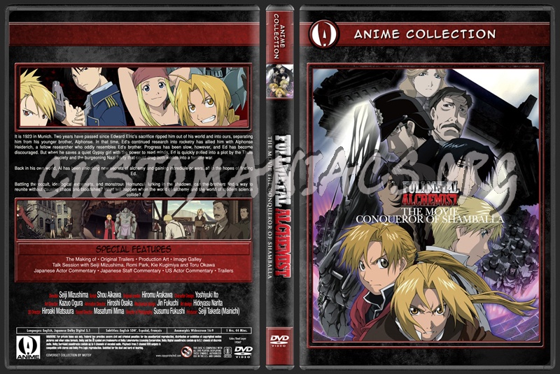 Anime Collection Full Metal Alchemist The Movie Conqueror Of Shamballa dvd cover