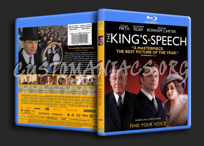 The King's Speech blu-ray cover