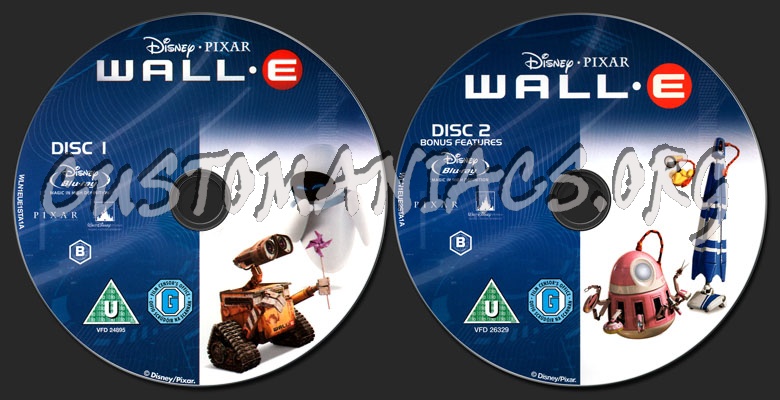 Wall-E blu-ray label