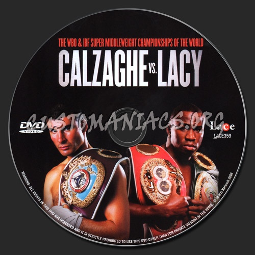 Calzaghe vs. Lacy dvd label