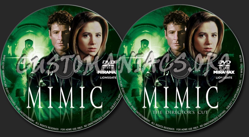 Mimic dvd label