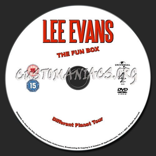 Lee Evans Fun Box dvd label