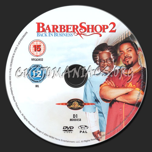 Barbershop 2 dvd label
