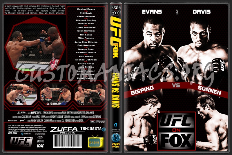 UFC on FOX 2 Evans vs. Davis dvd cover