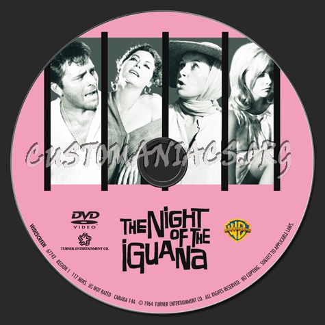 The Night of the Iguana dvd label