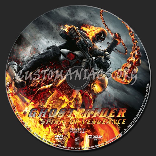 Ghost Rider Spirit of Vengeance dvd label