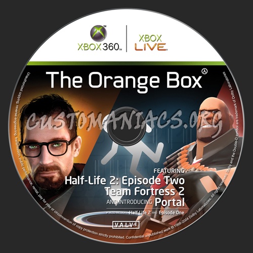 Orange Box dvd label