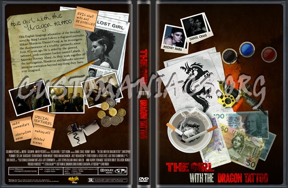 The Girl With The Dragon Tattoo (2011) dvd cover