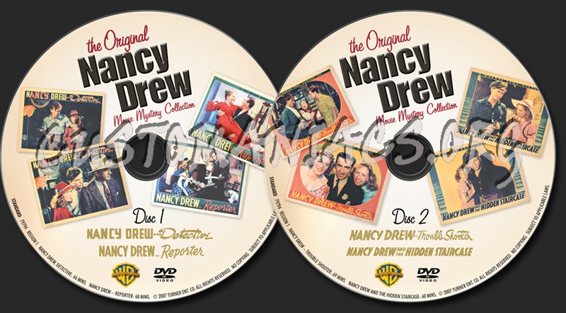 The Original Nancy Drew Movie Mystery Collection dvd label