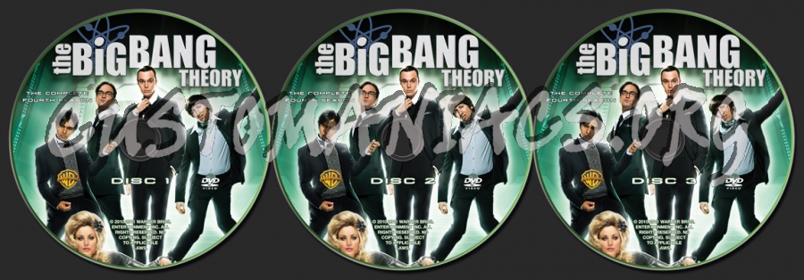 The Big Bang Theory Season 4 dvd label