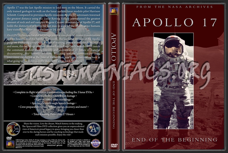 Spacecraft Films / NASA - The Apollo Collection dvd cover