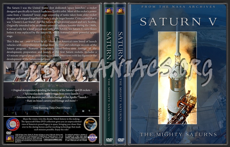 Spacecraft Films / NASA - The Mighty Saturns dvd cover - DVD